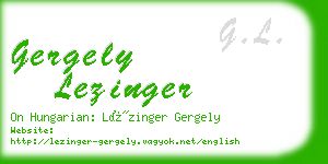 gergely lezinger business card